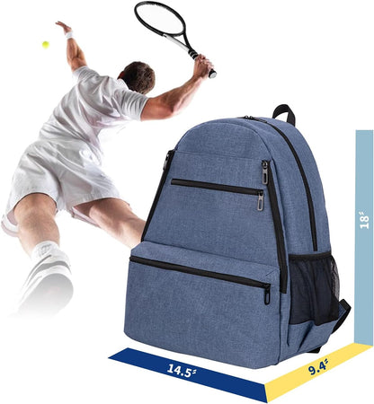 Tennis Bag Tennis Racquet Backpack with Shoes Storage Bag Holds 2 Rackets for Tennis Players as Tennis Gifts